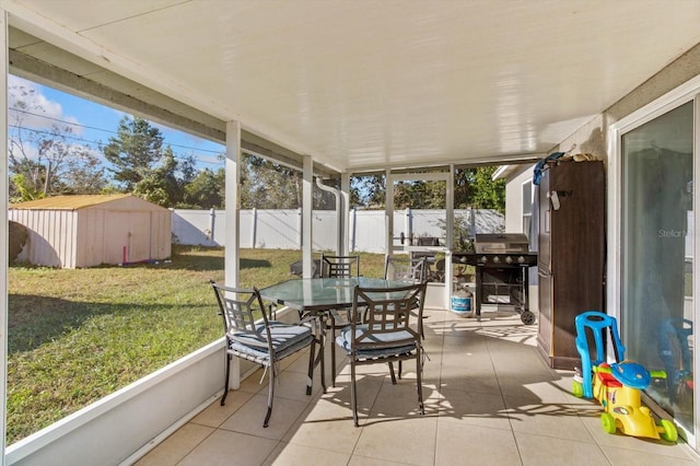 view of sunroom