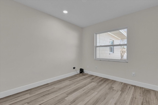 empty room featuring light hardwood / wood-style floors