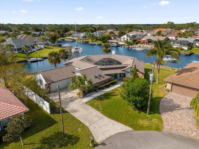 9 Crow Ct, Palm Coast, FL 32137 - aerial perspective of suburban area featuring a large body of water