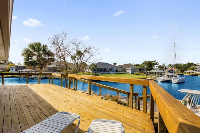 9 Crow Ct, Palm Coast, FL 32137 - dock with a water view and a residential view