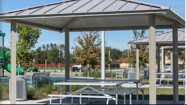 view of property's community with a gazebo