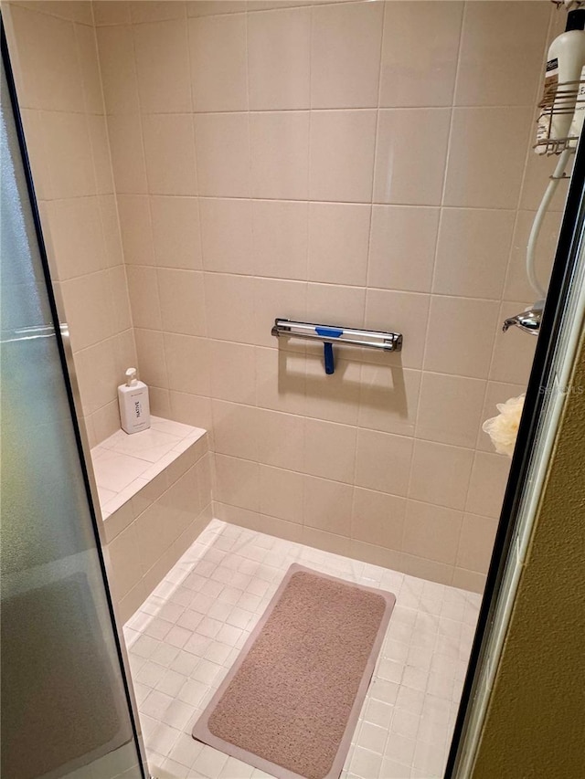 bathroom with an enclosed shower