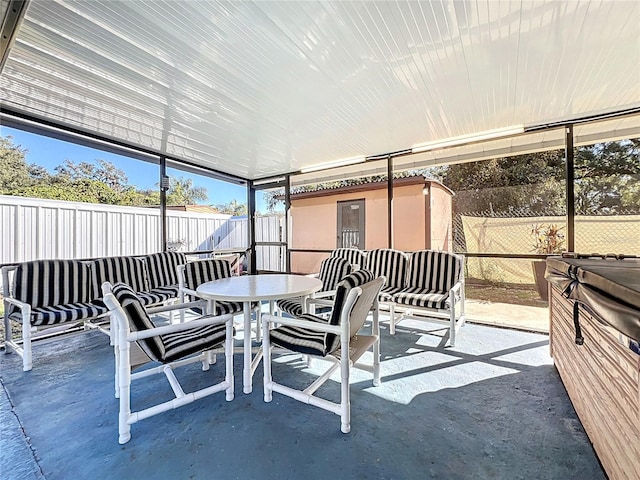 view of sunroom / solarium