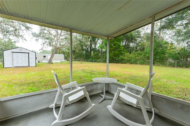 view of sunroom