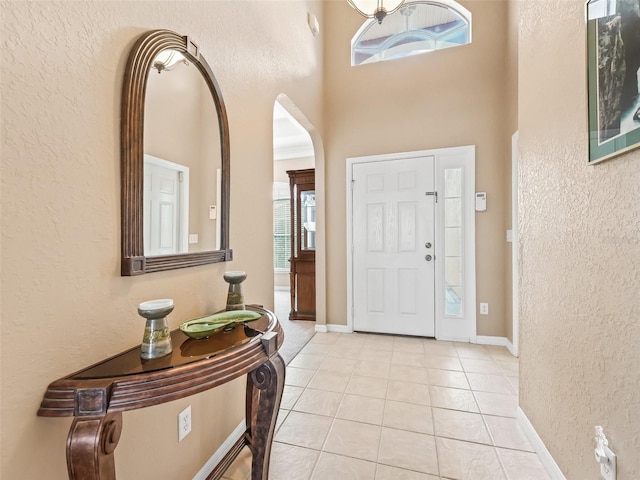 view of tiled entryway