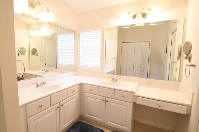 bathroom with vanity