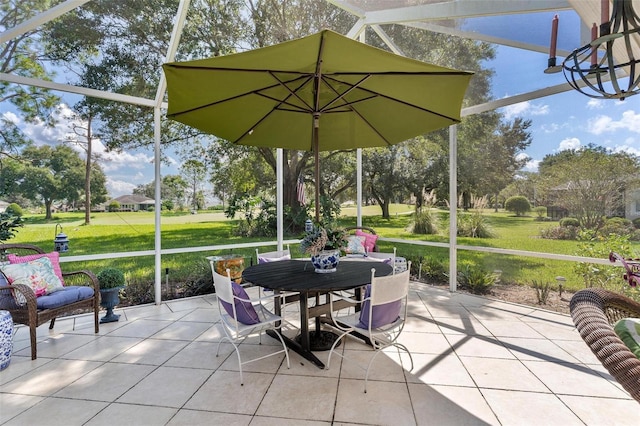 view of sunroom / solarium