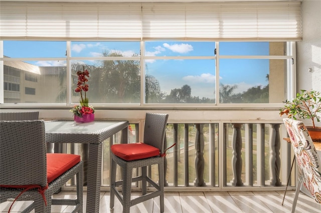 sunroom featuring a wealth of natural light