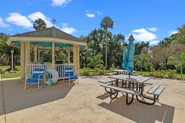 view of property's community featuring a gazebo