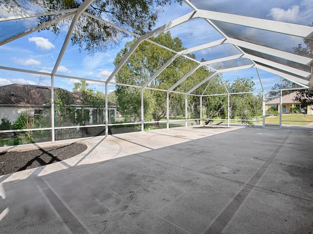 view of patio / terrace with glass enclosure