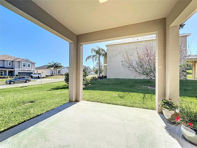 view of patio featuring a residential view