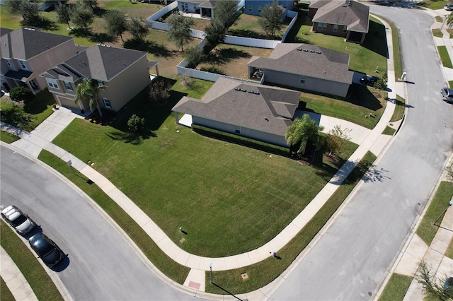 aerial view with a residential view