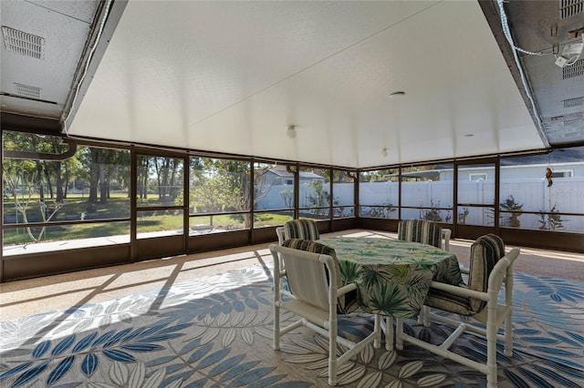 view of sunroom / solarium