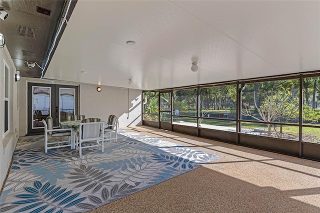 view of sunroom