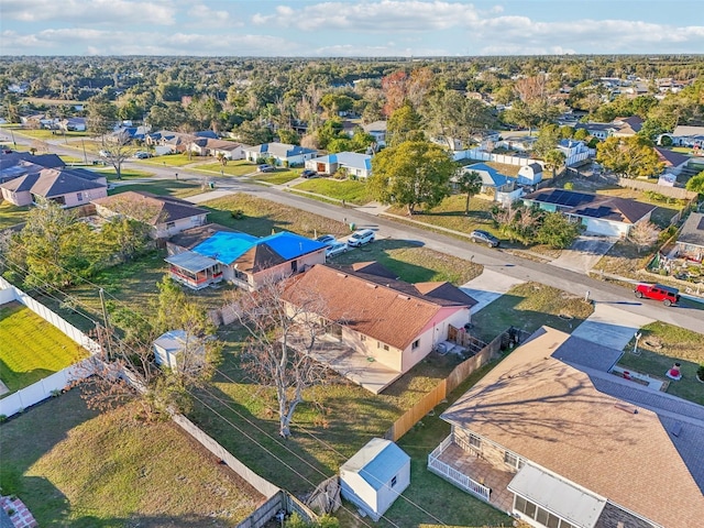 aerial view featuring a residential view