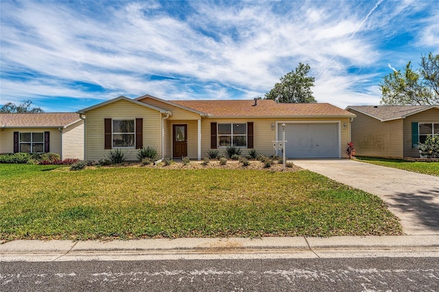 1233 Carvello Dr, The Villages, FL 32162 - single story home featuring concrete driveway, a garage, and a front lawn