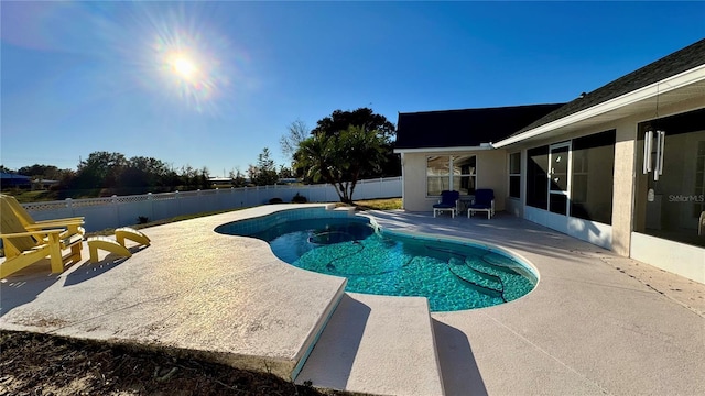 view of pool featuring a patio area