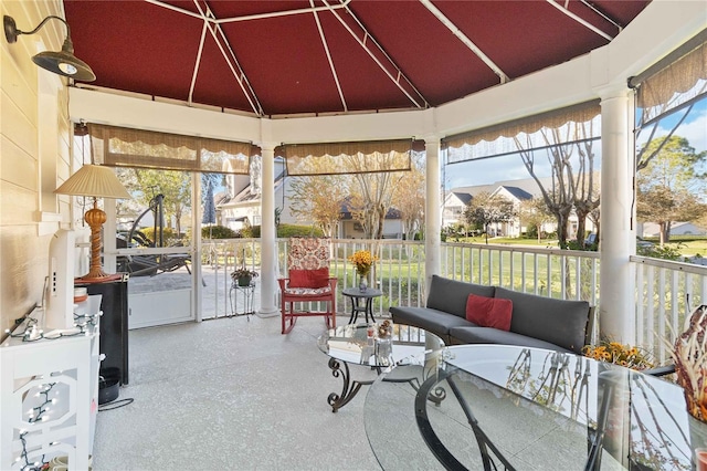 view of sunroom