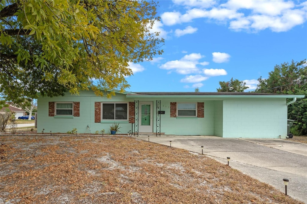 view of ranch-style house