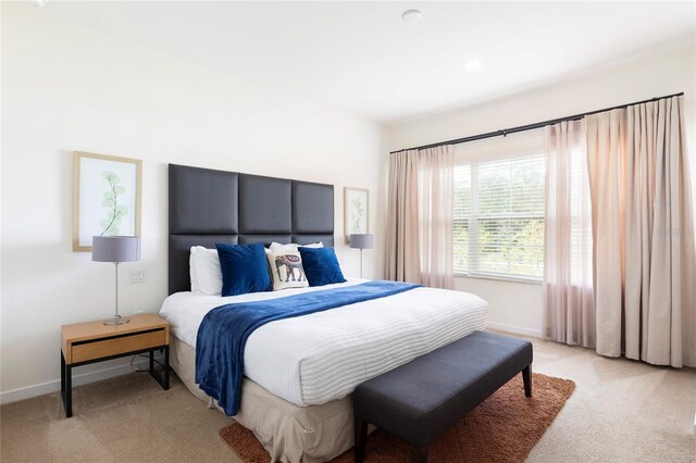 view of carpeted bedroom