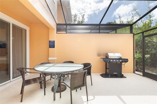 sunroom with plenty of natural light