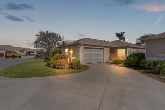 view of front of home featuring a garage