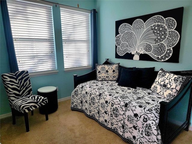 bedroom with carpet flooring