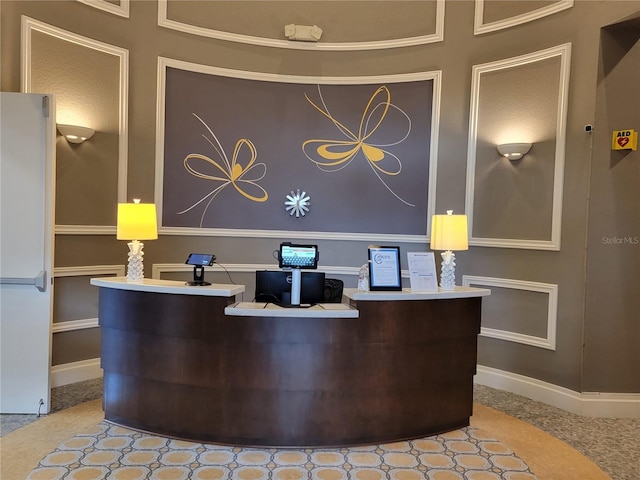 view of reception area