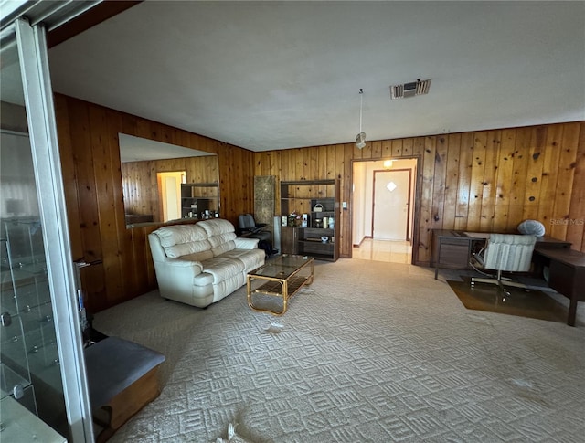 view of carpeted living room