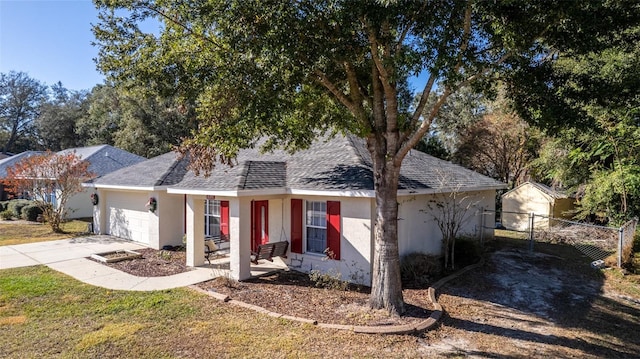 ranch-style house with a garage