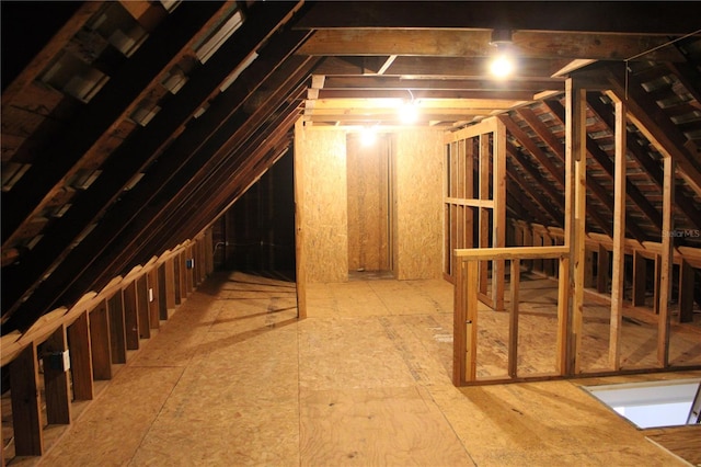 view of attic