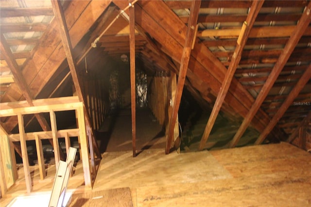 view of attic