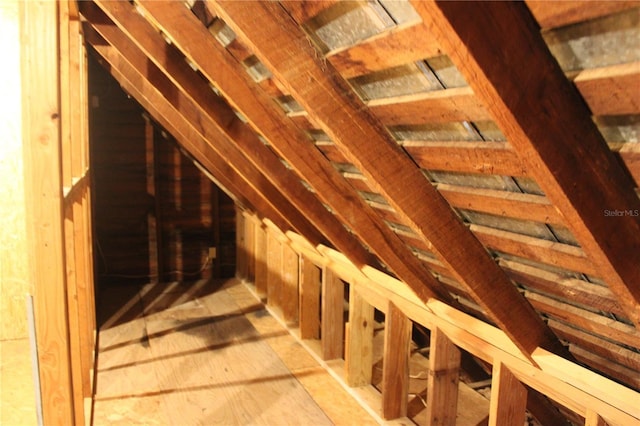 view of attic