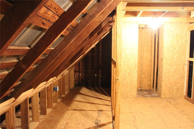 view of attic