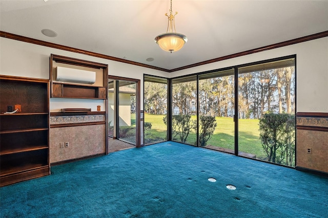 interior space featuring a wall mounted air conditioner