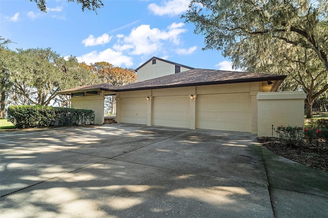 view of home's exterior featuring a garage