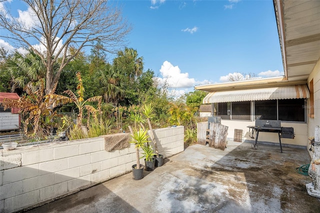 view of patio featuring area for grilling