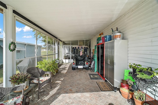 view of sunroom