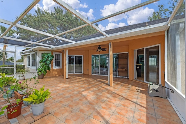 unfurnished sunroom with plenty of natural light