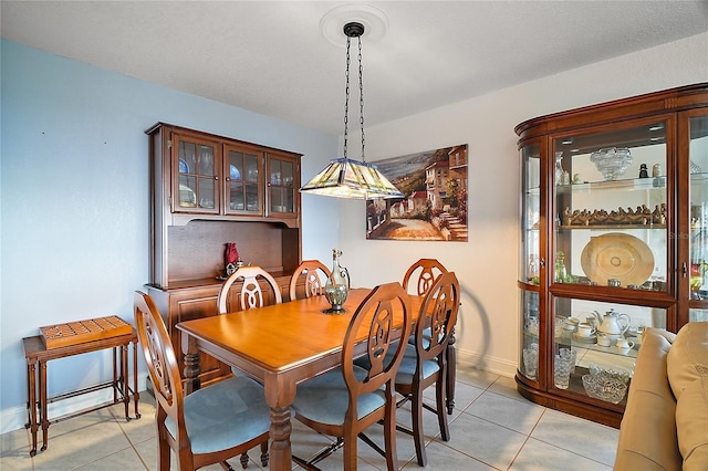 view of tiled dining area