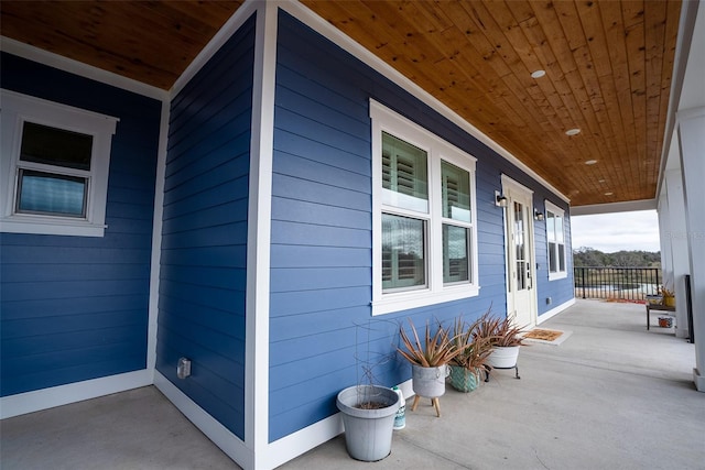 exterior space with covered porch