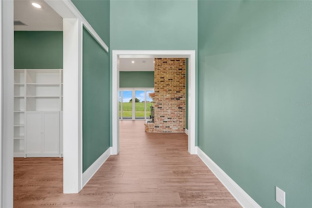 2437 Bay Lake Loop, Groveland, FL 34736 - hall with wood finished floors and recessed lighting