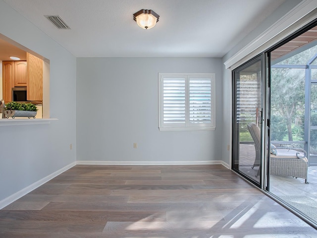 interior space with wood-type flooring