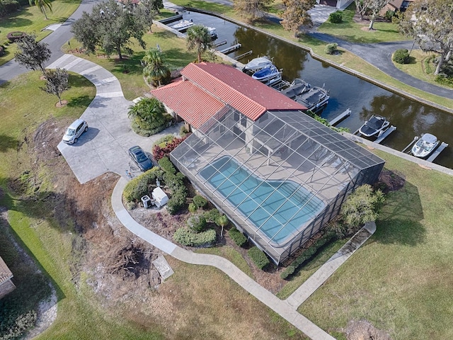 102 Cedar Way, Yalaha, FL 34797 - aerial view of property and surrounding area featuring a nearby body of water