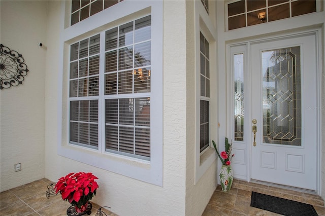 view of doorway to property