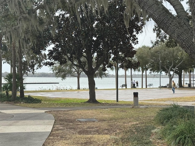 view of home's community featuring a water view