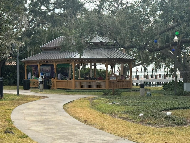 view of home's community with a gazebo