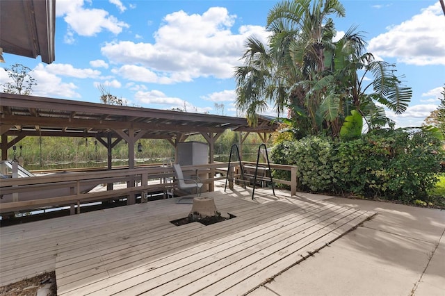 view of wooden terrace