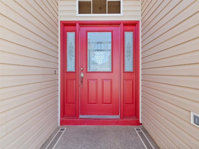 view of exterior entry