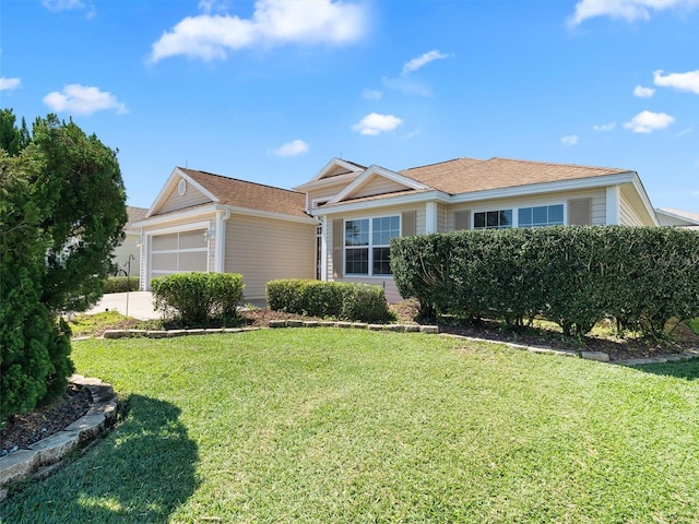 view of front of house with a front yard